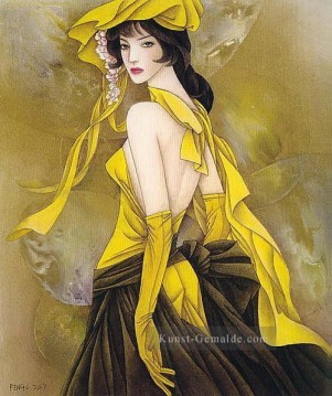  gelb Kunst - Feng cj Chinesisch Mädchen im gelben